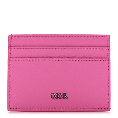 Christian Dior Grained Calfskin Card Holder Fuchsia 1 of 8