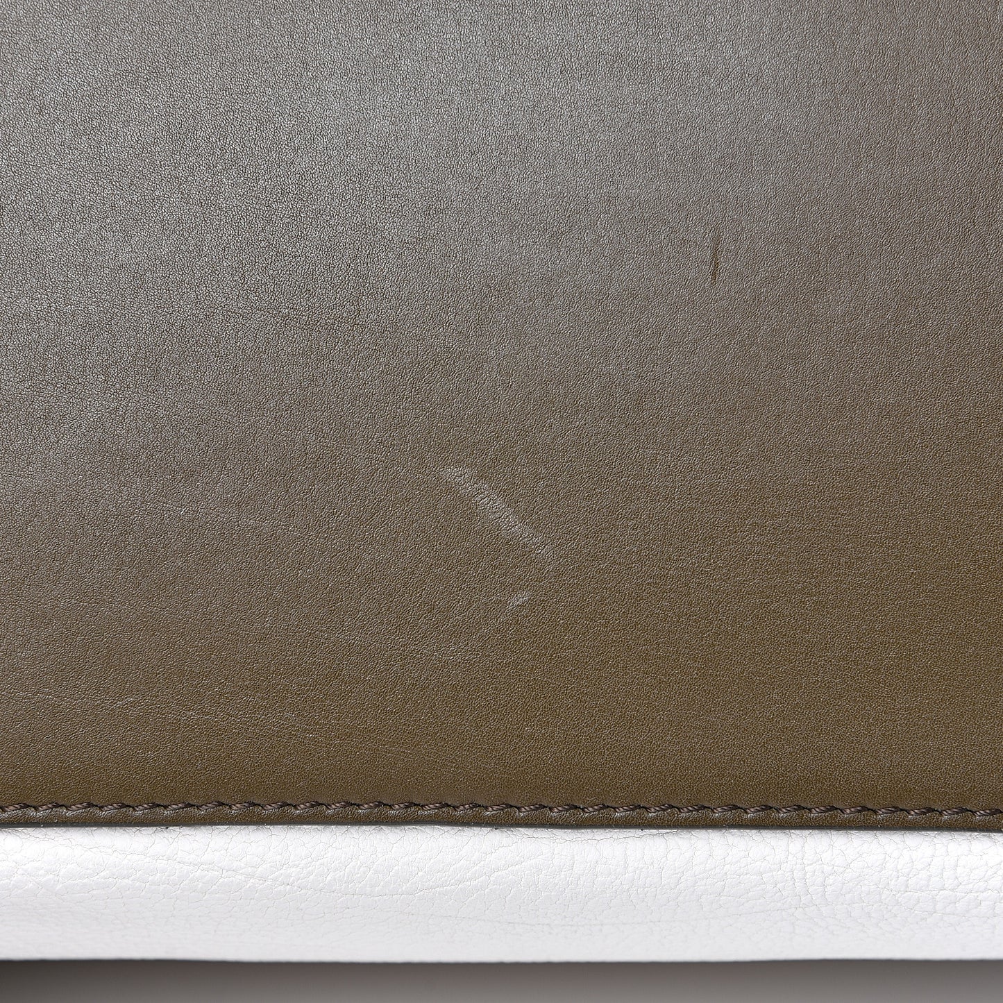 Textured Calfskin Suede Tri-color Mini Luggage Cream