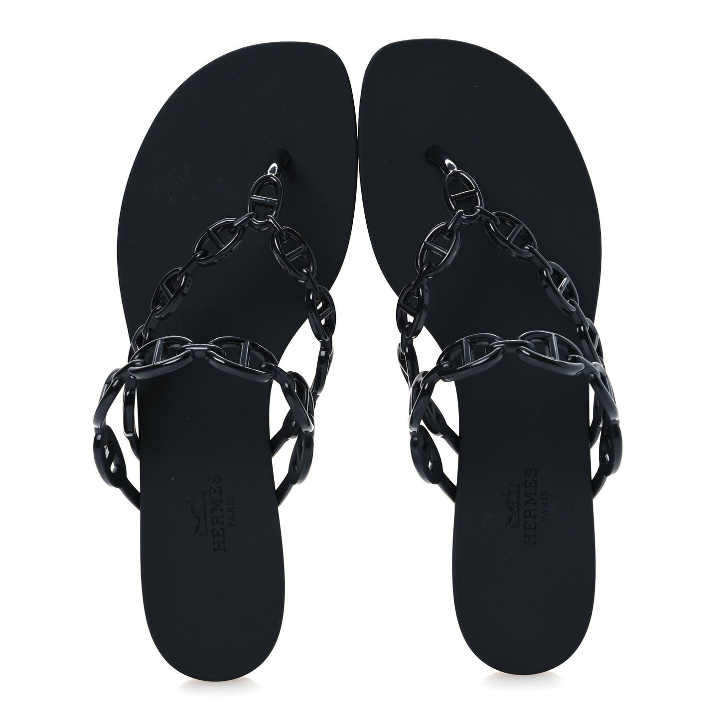Rubber Chaine d'Ancre Island Sandals 38 Black