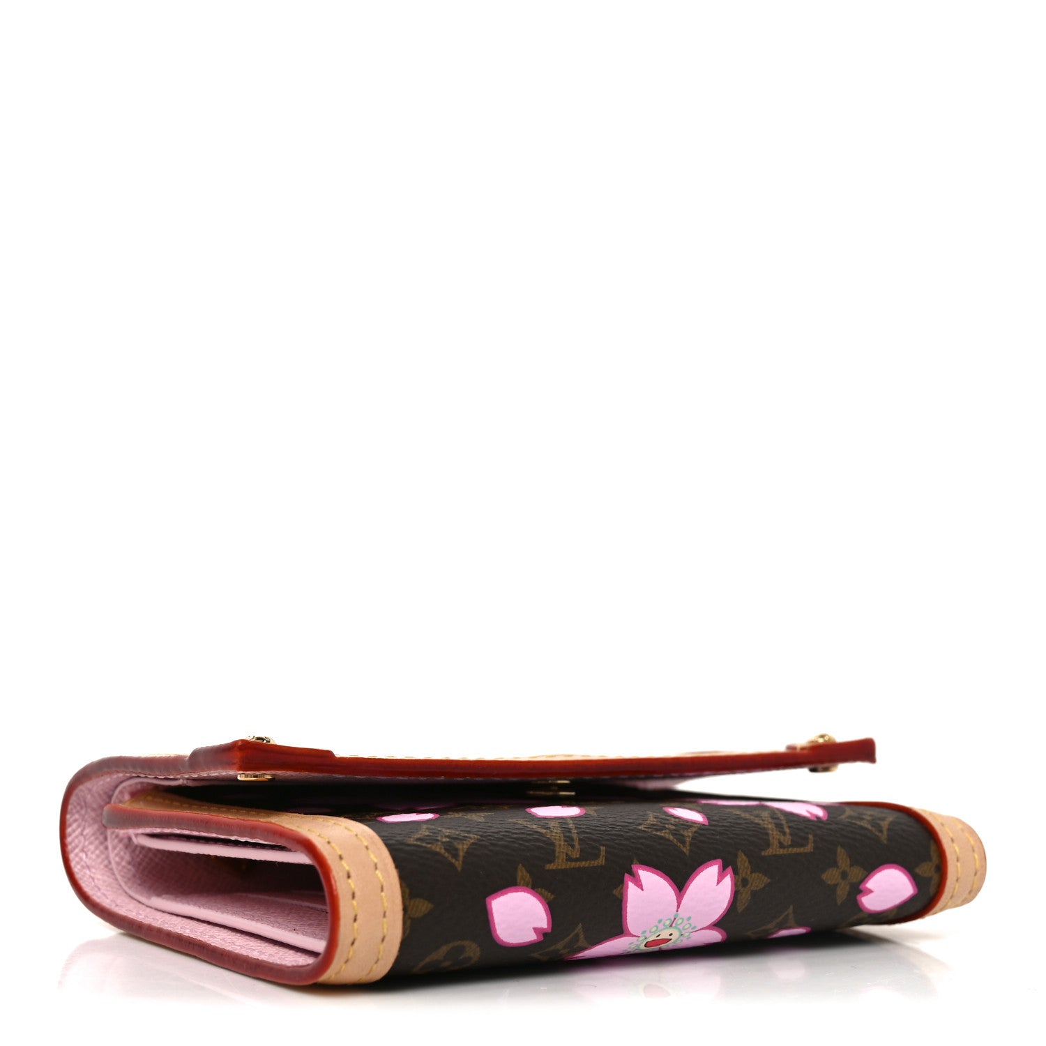 Louis Vuitton LV X TM Monogram Cherry Blossom Victorine Wallet Sakura Brown 4 of 6