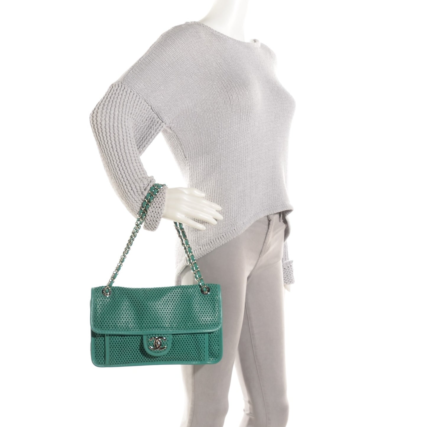 Perforated Calfskin Up In The Air Flap