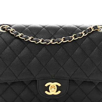 Chanel Caviar Quilted Medium Double Flap Black 9 of 13