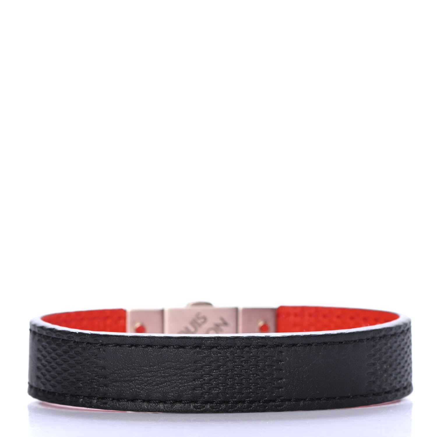 Louis Vuitton Damier Graphite Check It Reversible Bracelet 19 Magma 3 of 4
