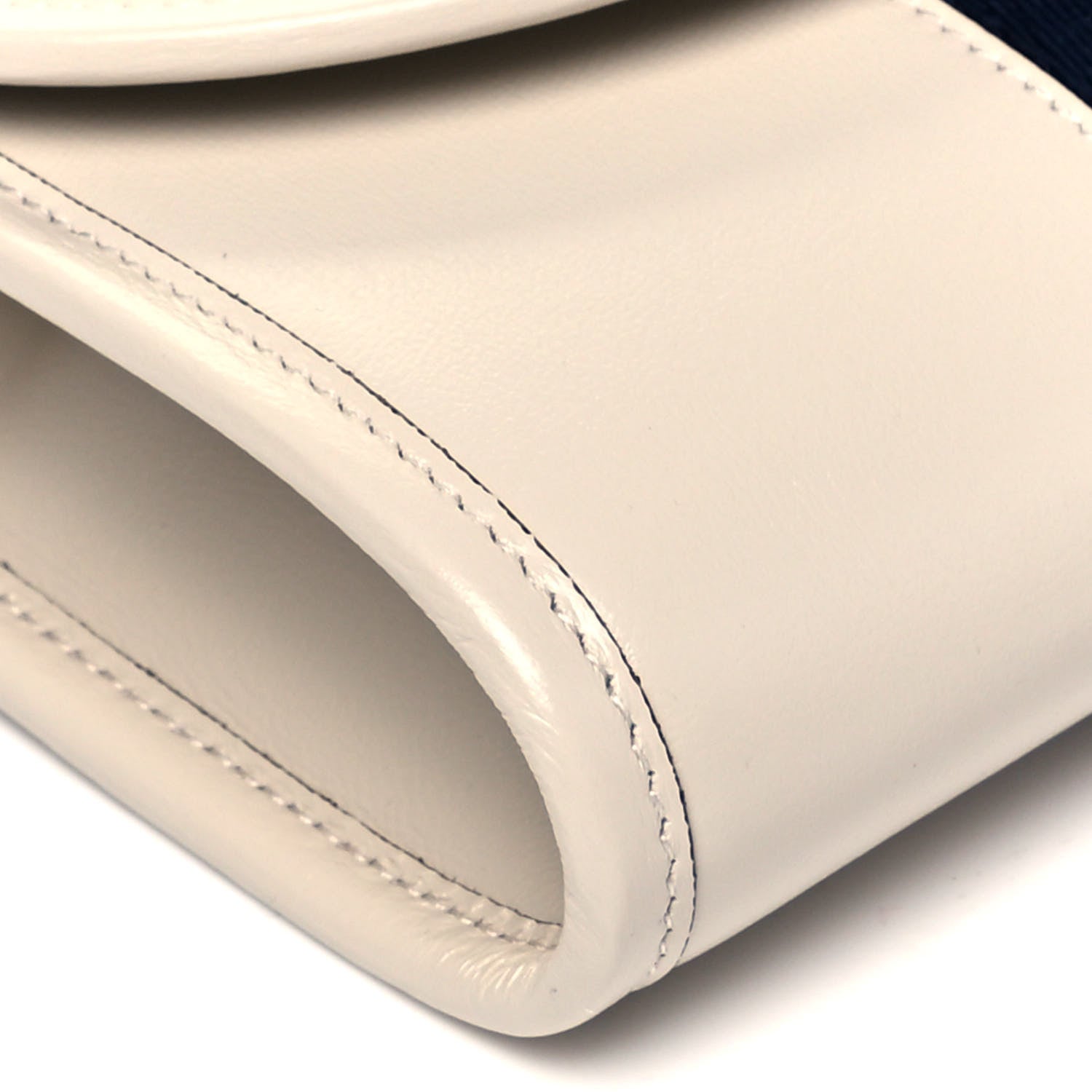 Gucci Textured Calfskin Web Mini Rajah Slim Flap Shoulder Bag Mystic White 8 of 10