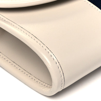 Gucci Textured Calfskin Web Mini Rajah Slim Flap Shoulder Bag Mystic White 8 of 10