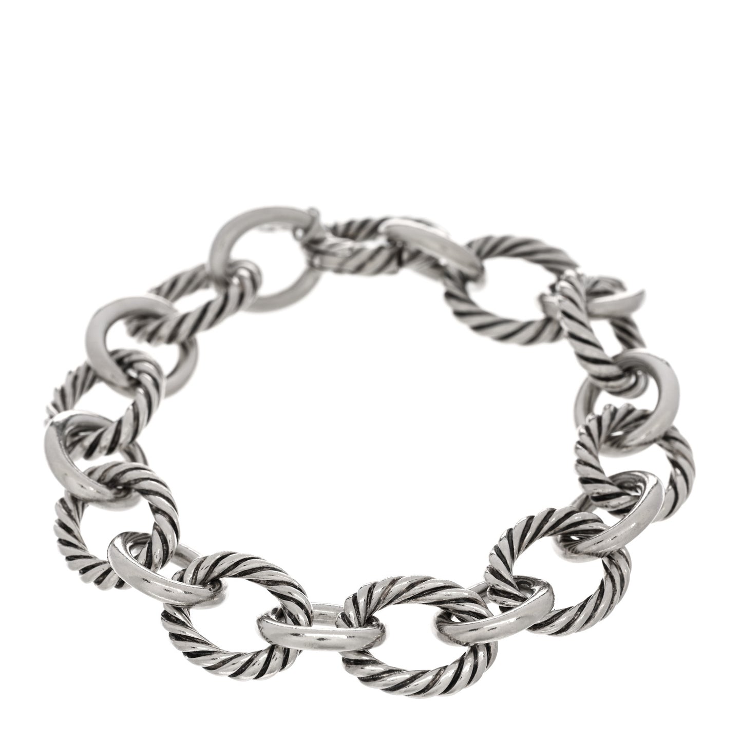 Sterling Silver 12mm Large Oval Link Bracelet