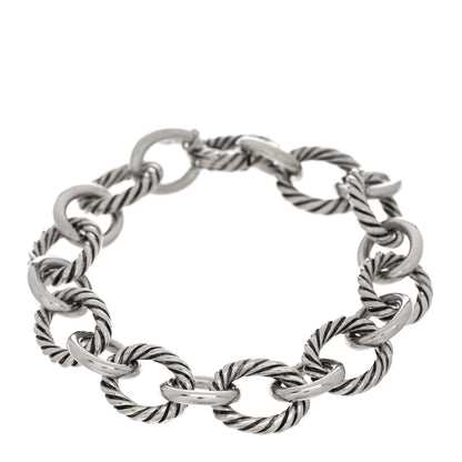 David Yurman Sterling Silver 12mm Large Oval Link Bracelet 1 of 3