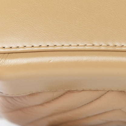 Chanel Aged Calfskin Chevron Quilted Small Gabrielle Hobo Beige 11 of 11