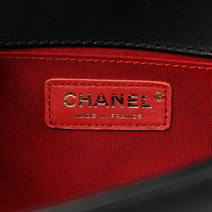 Chanel Lambskin Quilted Medium Boy Flap Dark Red Black 6 of 9
