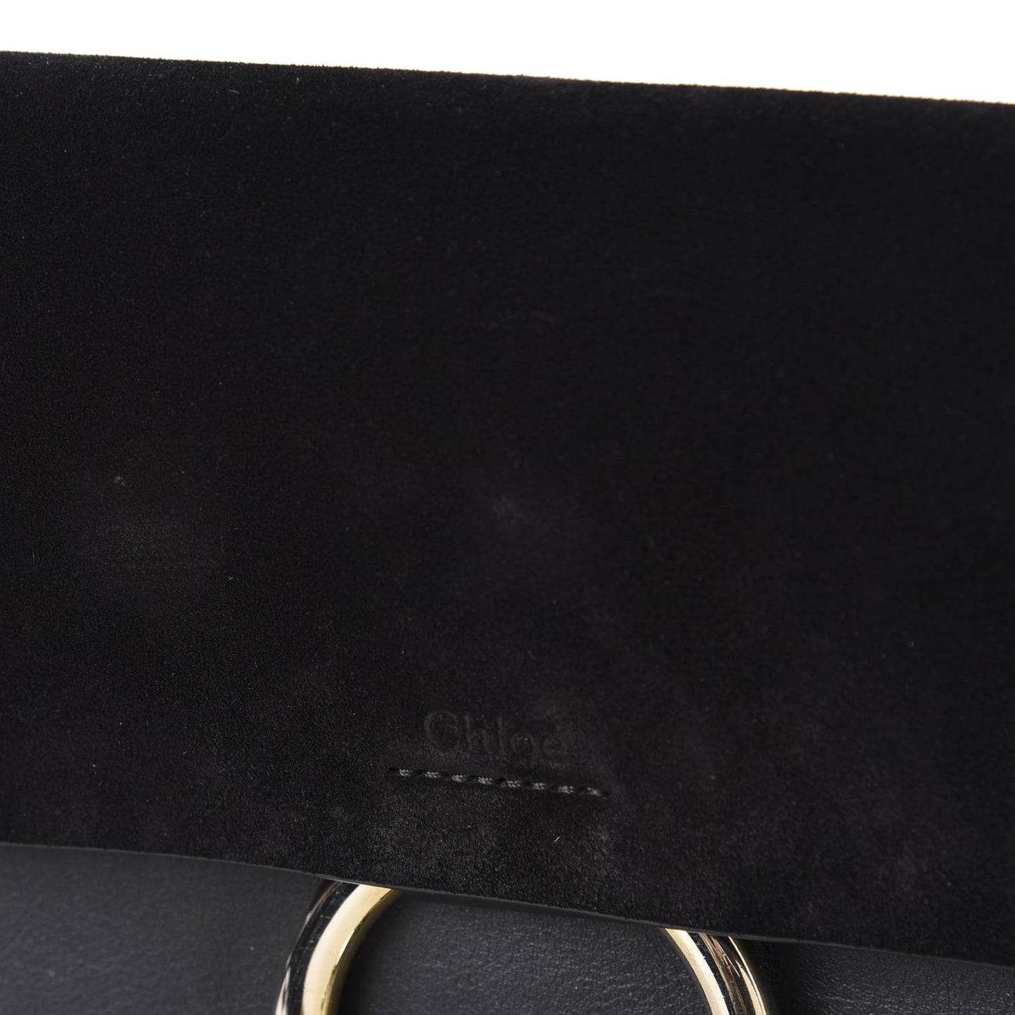 Suede Calfskin Small Faye Shoulder Bag Black