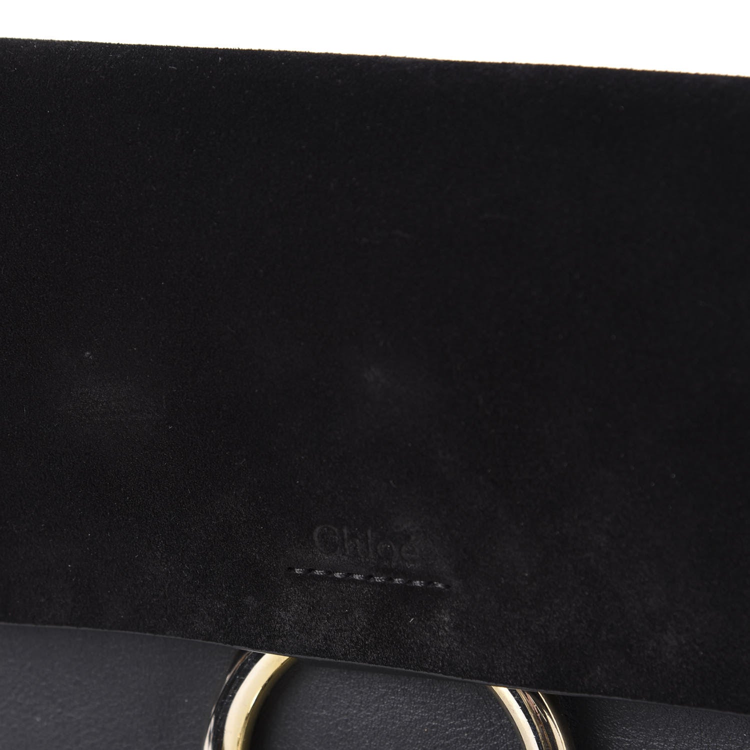 Chloe Suede Calfskin Small Faye Shoulder Bag Black 8 of 12