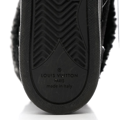 Louis Vuitton Suede Calfskin Shearling Snowdrop Flat Ankle Boot 37 Black 8 of 14