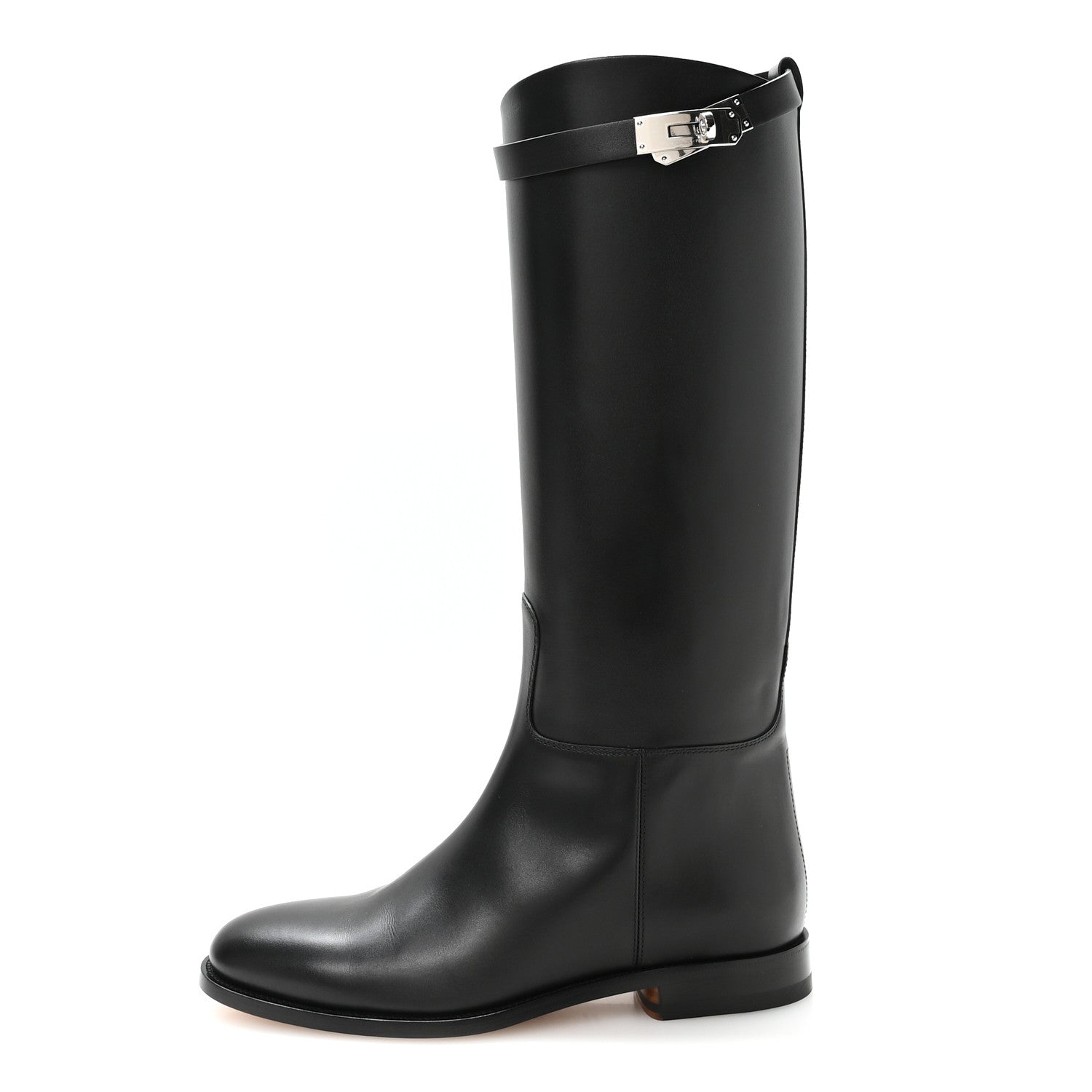 Hermes Box Kelly Jumping Boots 39 Black 1 of 9