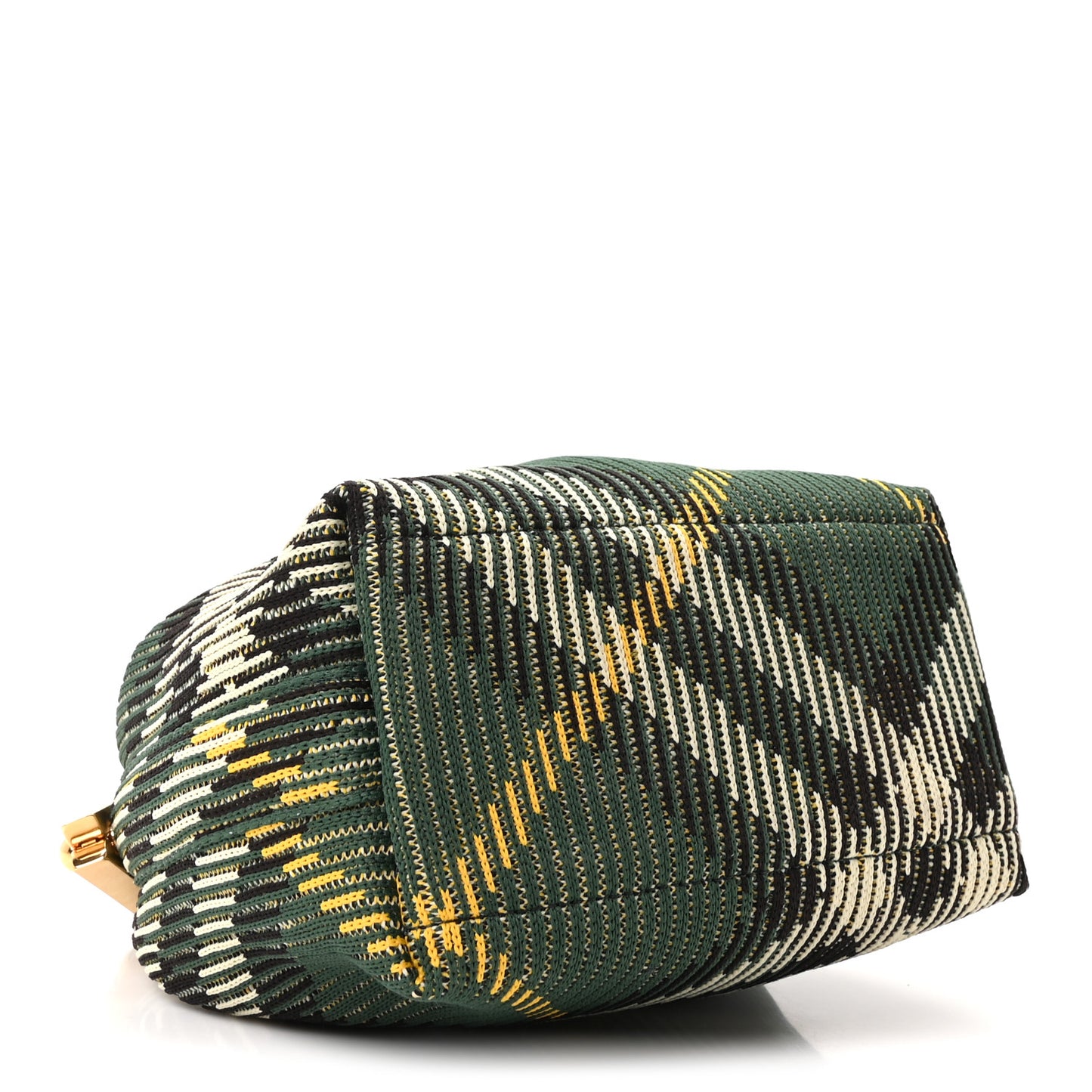 Canvas Knitted Check Mini Peg Duffle Bag Ivy
