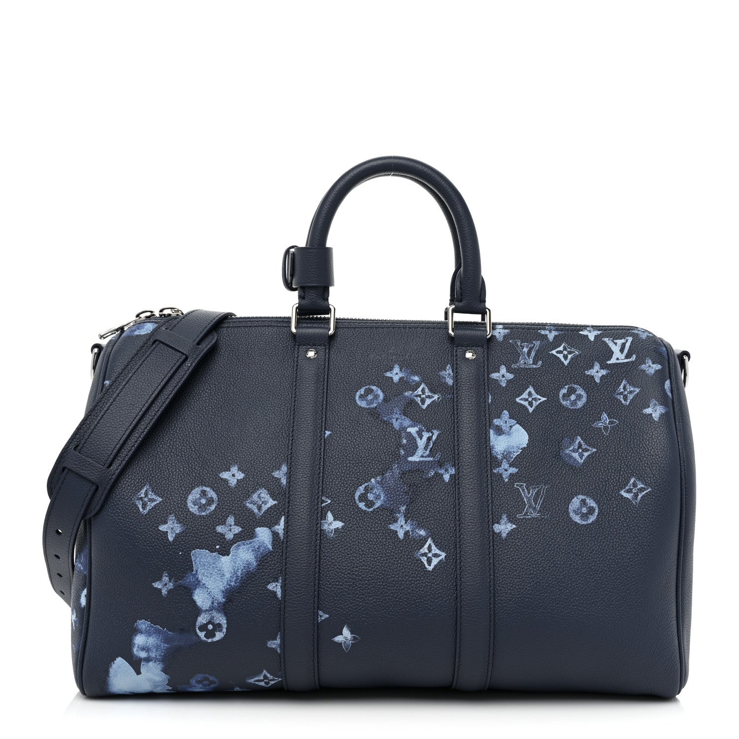 Louis Vuitton Monogram Ink Watercolor Keepall Bandouliere 40 Blue 1 of 7