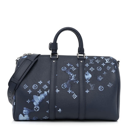 Louis Vuitton Monogram Ink Watercolor Keepall Bandouliere 40 Blue 1 of 7