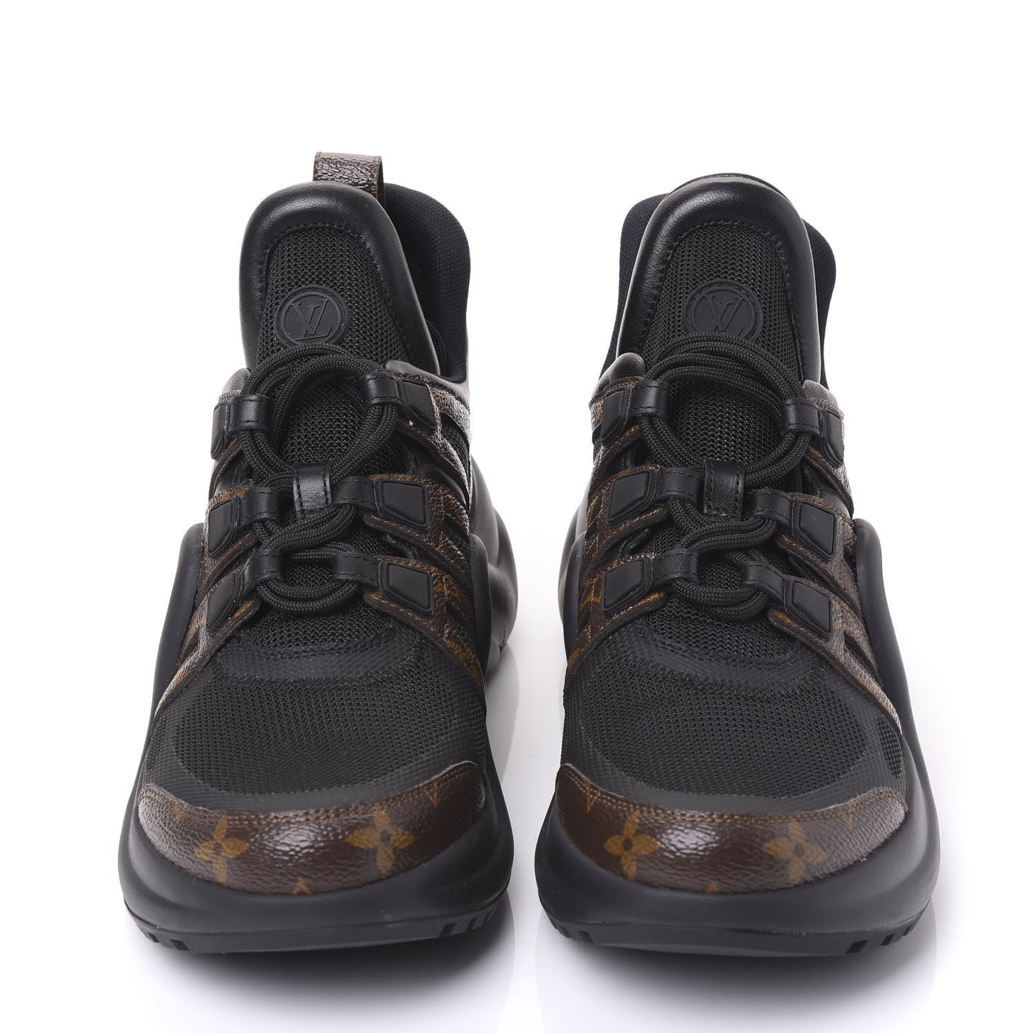 Louis Vuitton Calfskin Patent Monogram LV Archlight Sneakers 39.5 Black 2 of 8