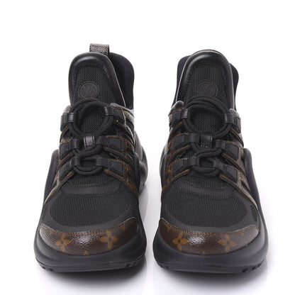 Louis Vuitton Calfskin Patent Monogram LV Archlight Sneakers 39.5 Black 2 of 8