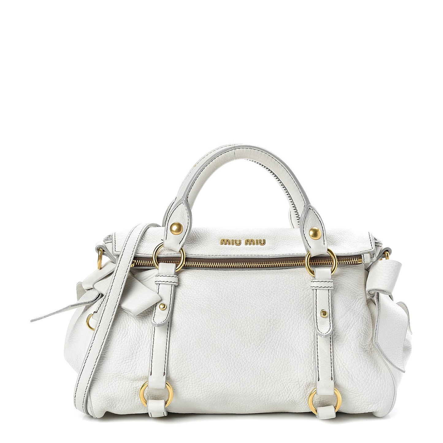 Vitello Bow Bag White