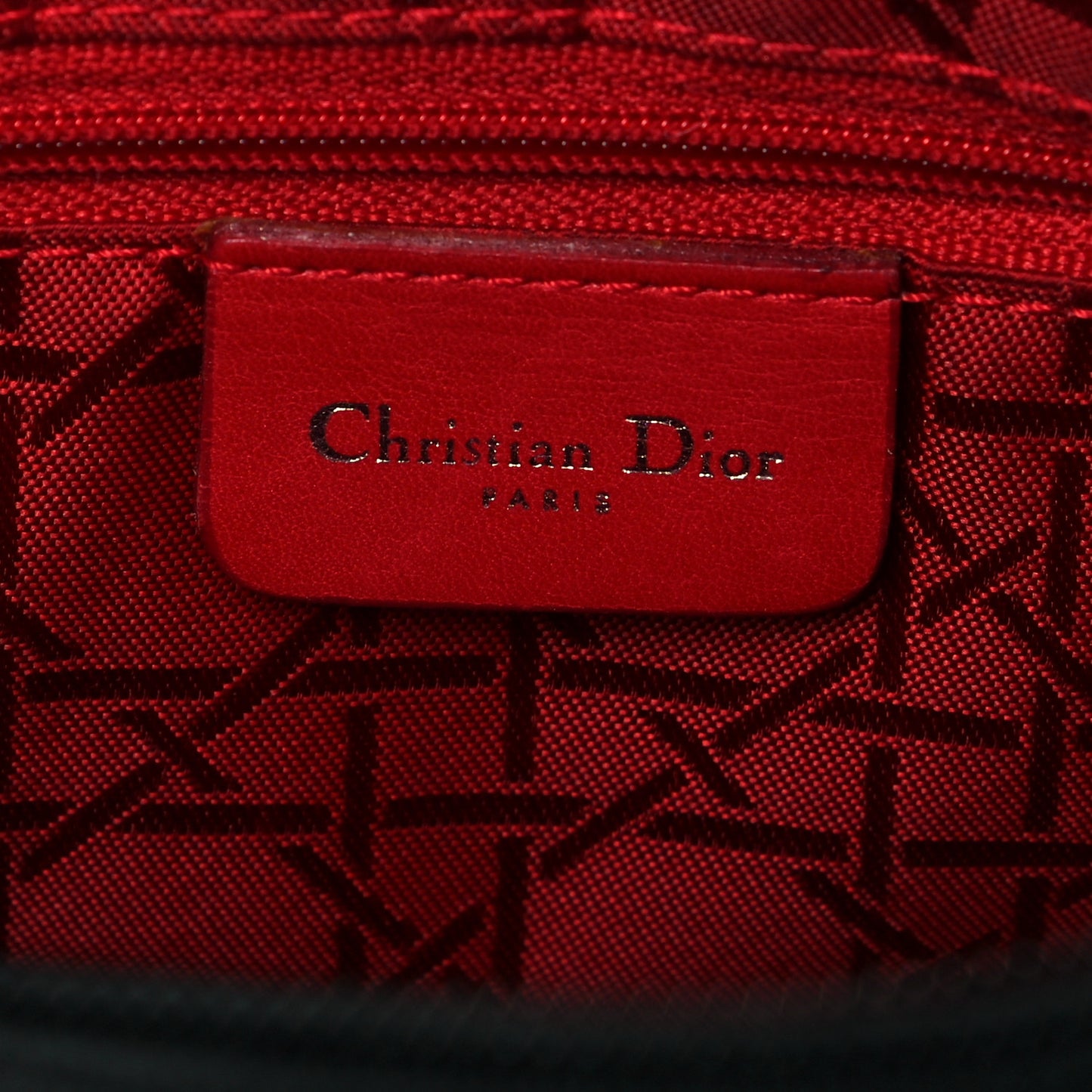 Nylon Cannage Medium Lady Dior Black