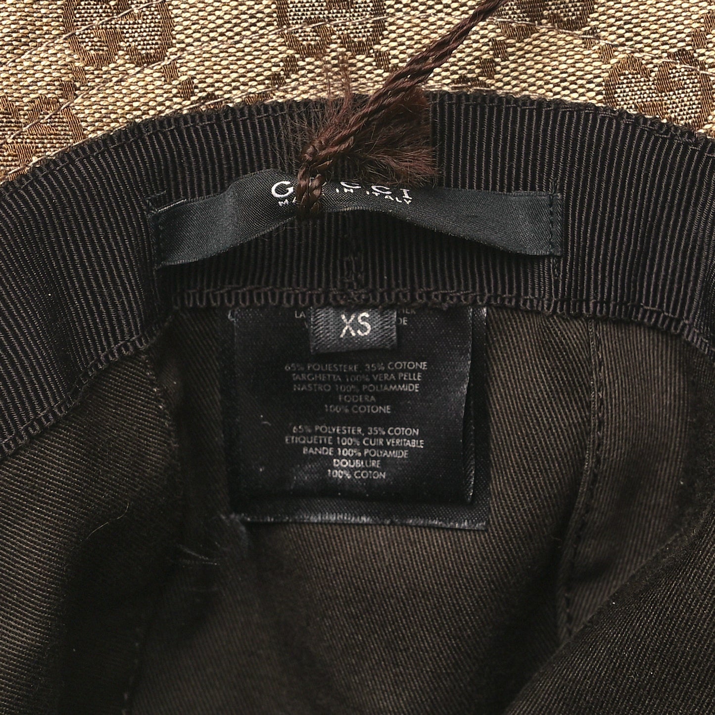 Monogram Web Bucket Hat XS Brown