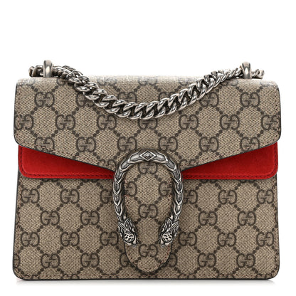 Gucci GG Supreme Monogram Mini Dionysus Shoulder Bag Hibiscus Red 1 of 11
