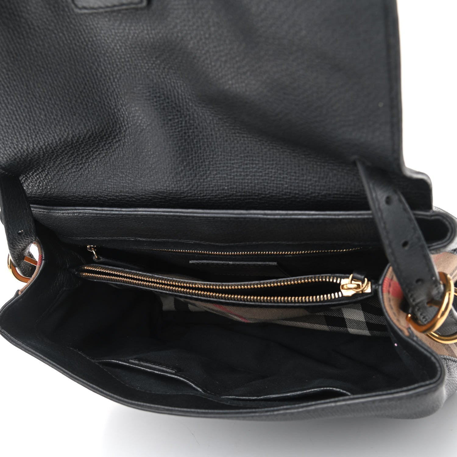 Burberry Derby Calfskin House Check Medium Camberley Black 7 of 12