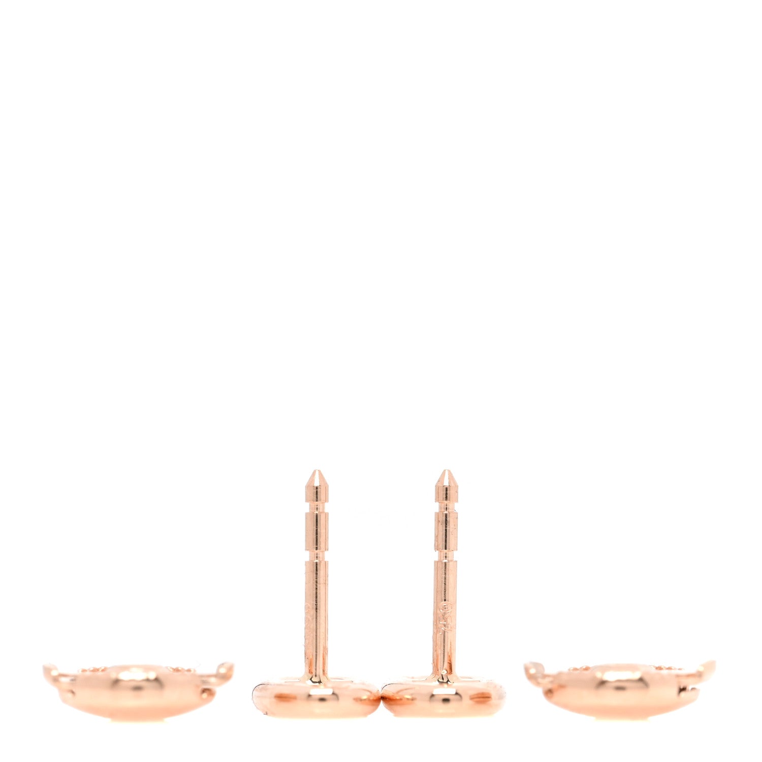 Hermes 18K Rose Gold TPM Farandole Stud Earrings 3 of 4