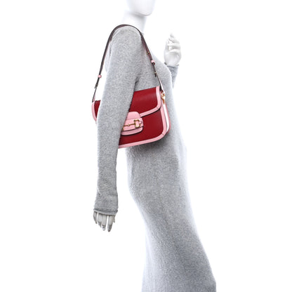 Gucci Azalea Calfskin Horsebit 1955 Shoulder Bag New Cherry Red Wild Rose 2 of 10