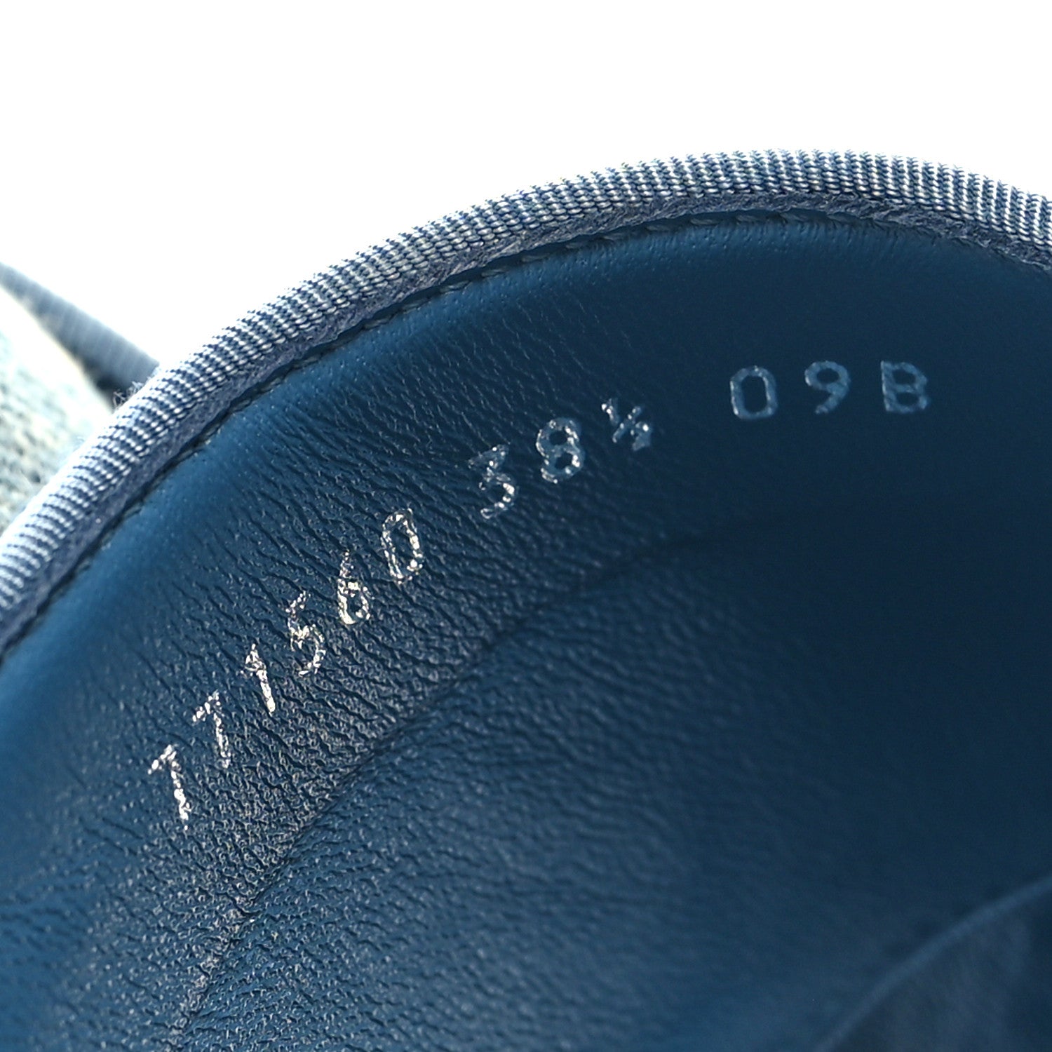 Gucci New Denim GG Monogram Angelina Platform 55mm Slide Sandals 38.5 Blue 6 of 8