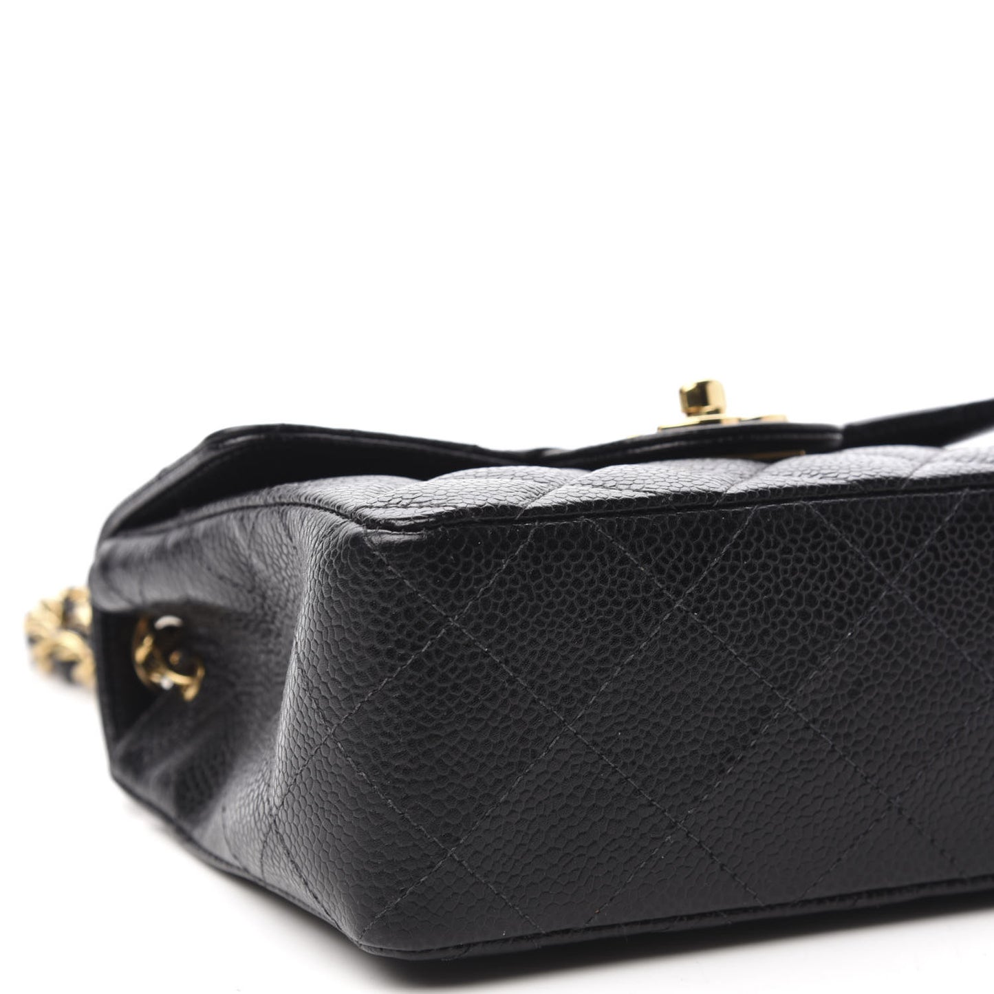 Caviar Quilted Mini Square Flap Black