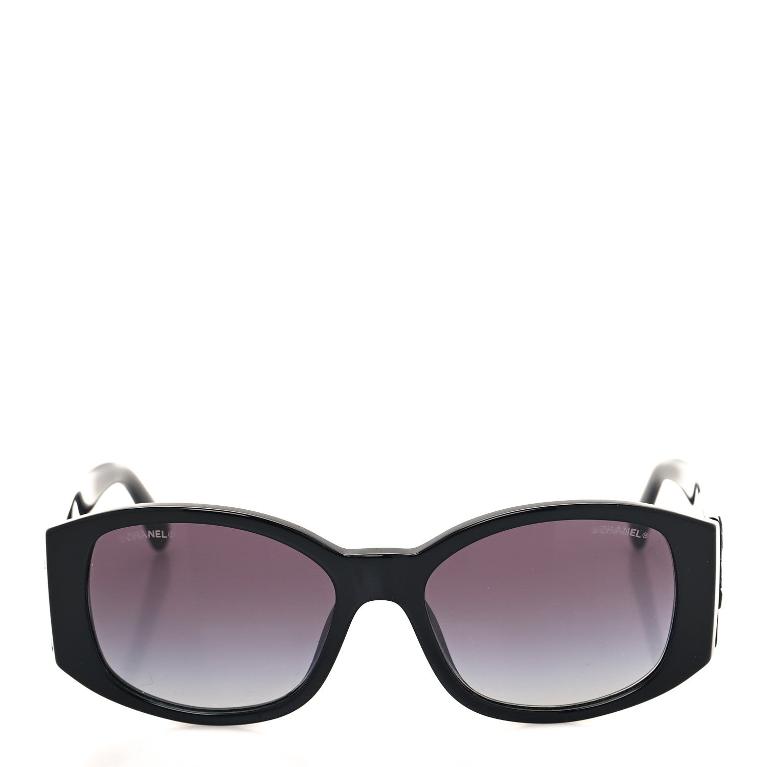 Chanel Acetate CC Logo Sunglasses 5450 Black 2 of 9