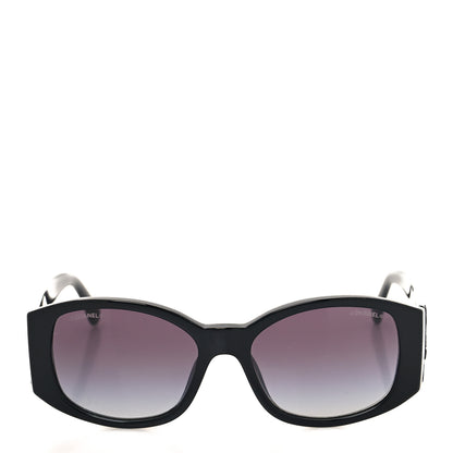 Chanel Acetate CC Logo Sunglasses 5450 Black 2 of 9