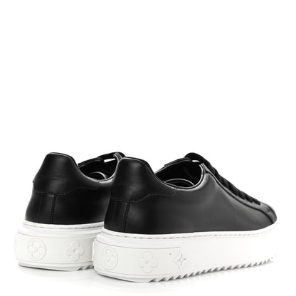 Louis Vuitton Calfskin Time Out Sneakers 37.5 Black 4 of 7