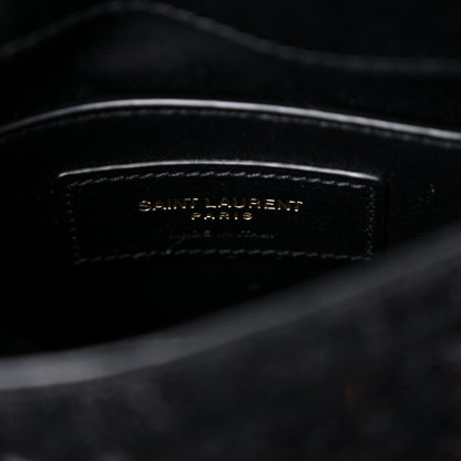 Saint Laurent Sequin Monogram Double Flap Bag Black 5 of 8