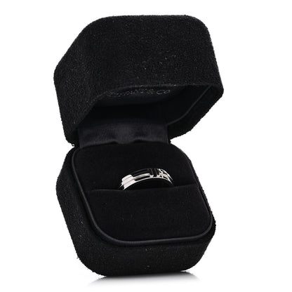 Tiffany 18K White Gold Narrow T Two Ring 57 8 5 of 5