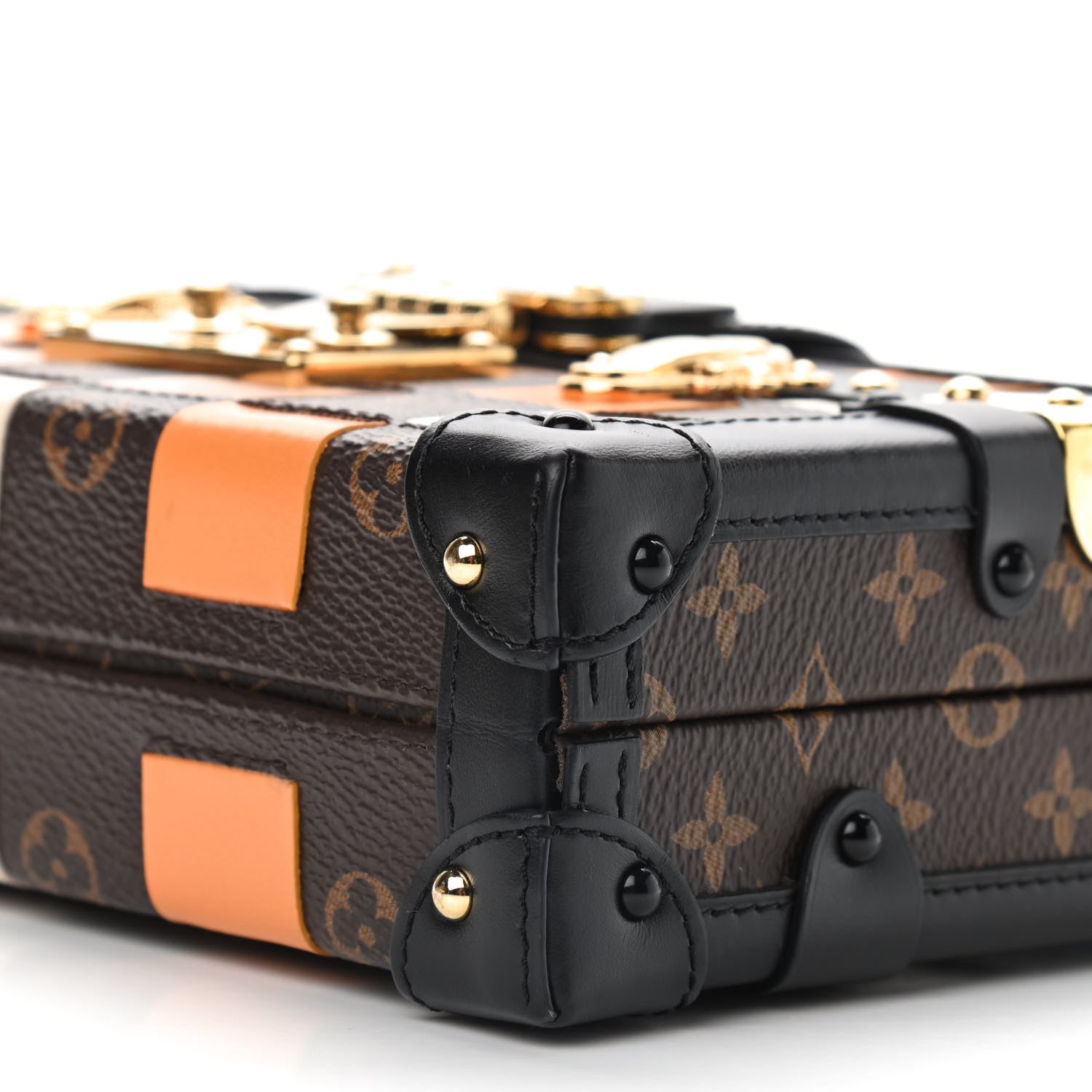 Louis Vuitton Monogram Tressage Petite Malle Beige White Orange 9 of 9