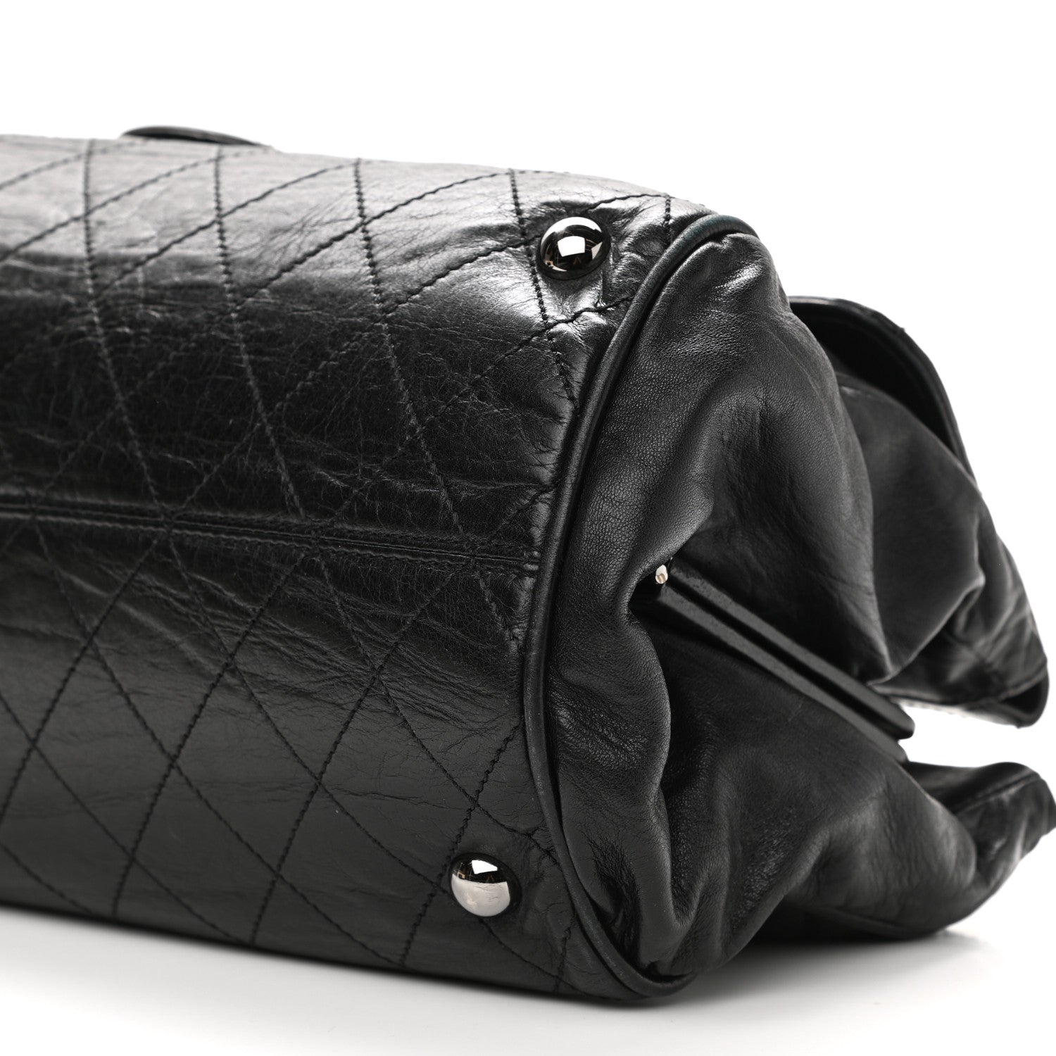 Chanel Lambskin Quilted Ritz Flap Bag Black 11 of 12