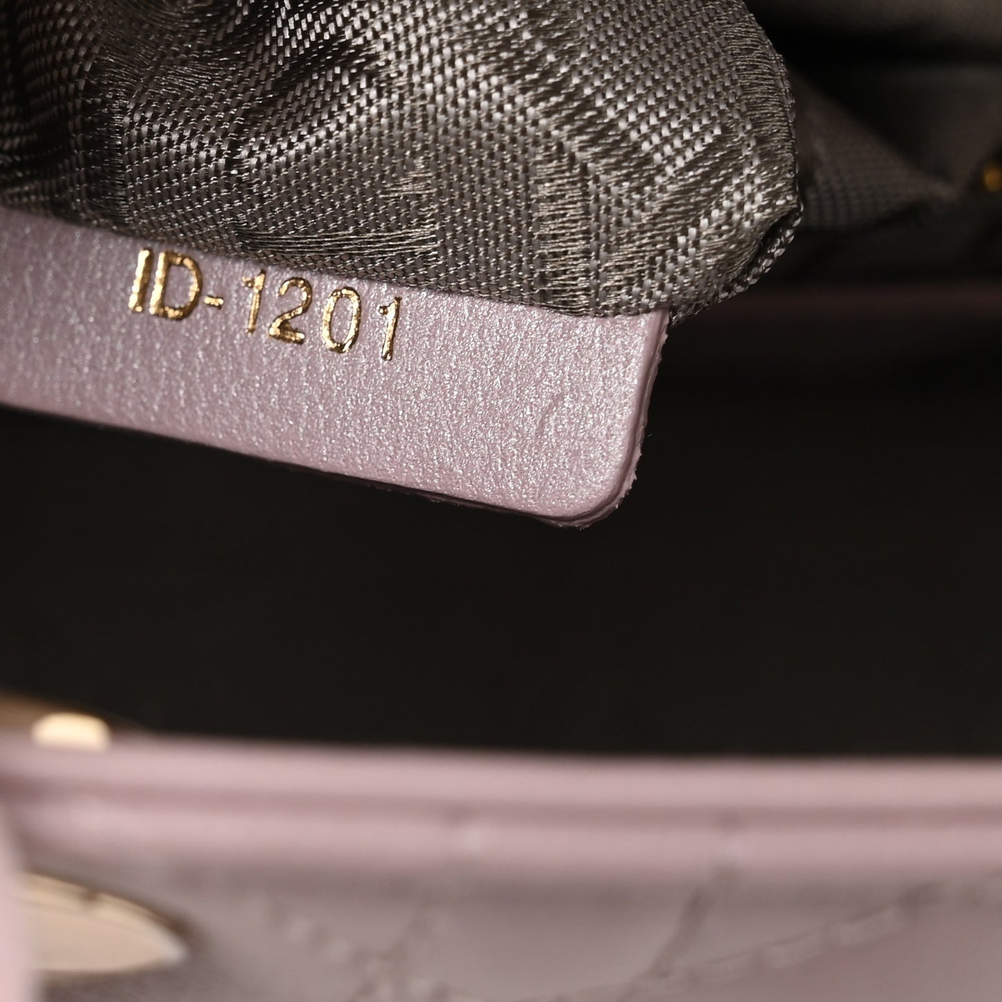 Metallic Lambskin Cannage Mini Lady Dior Lotus