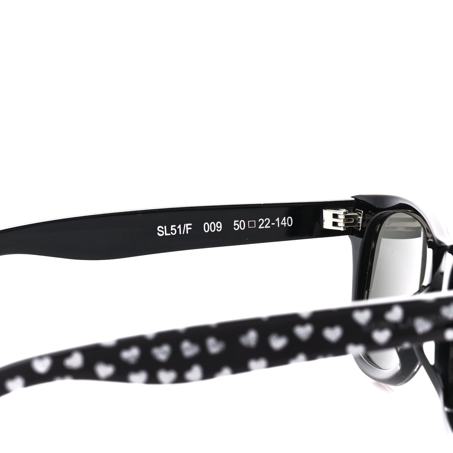 Saint Laurent Square Heart Sunglasses SL51 Black 5 of 8