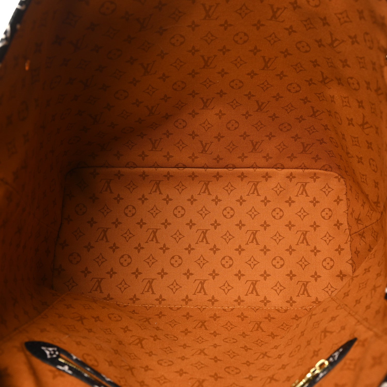 Louis Vuitton Monogram Giant Crafty Neverfull MM Creme Caramel 5 of 9