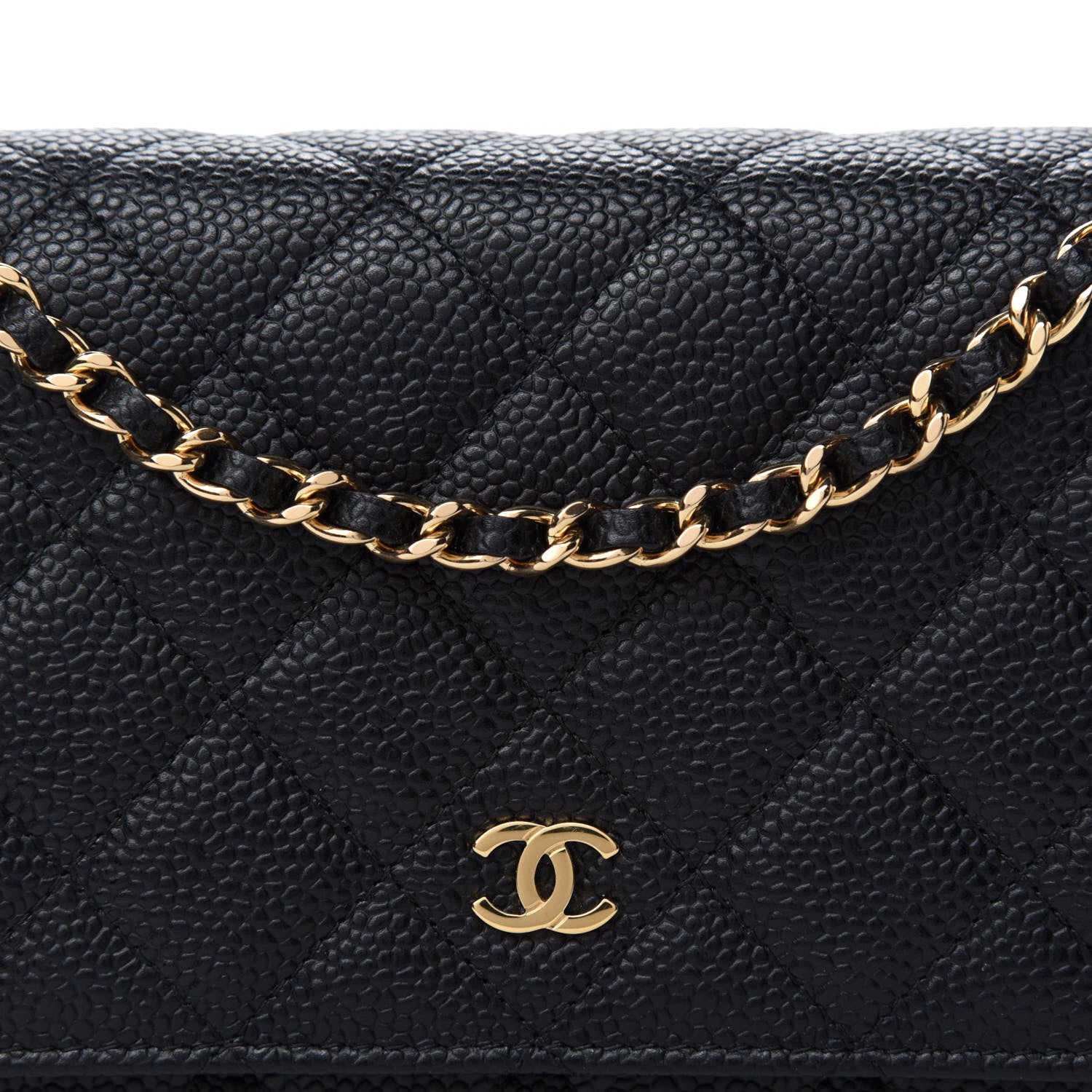 Chanel Caviar Quilted Wallet On Chain WOC Black 11 of 12
