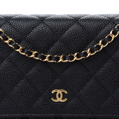 Chanel Caviar Quilted Wallet On Chain WOC Black 11 of 12