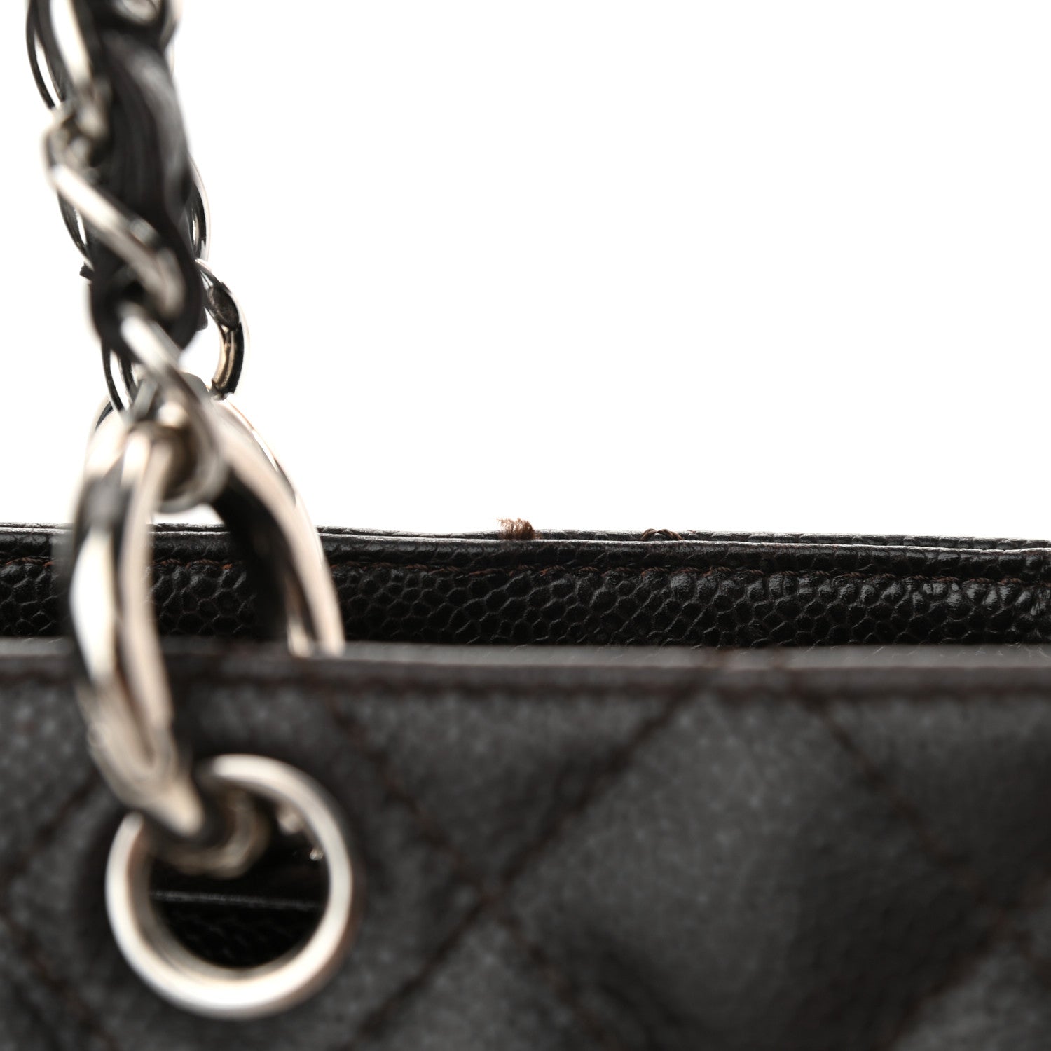 Chanel Caviar Quilted Grand Shopping Tote GST Dark Brown 12 of 13