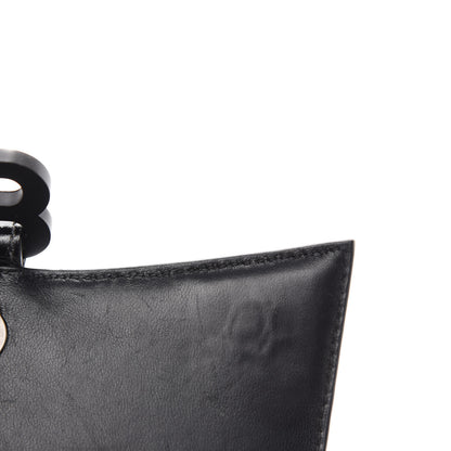 Balenciaga Shiny Calfskin Monochrome Crocodile Embossed Hourglass Top Handle Bag XS Black 8 of 12
