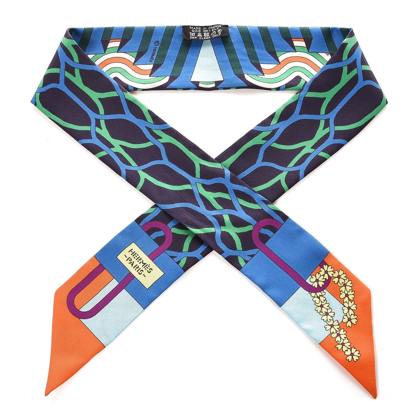 Silk Ballet Aquatique Twilly Orange Marine Vert