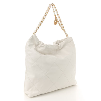 Chanel Shiny Calfskin Quilted Chanel 22 White 4 of 12