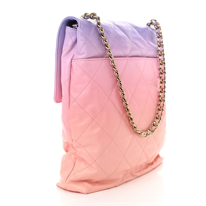 Chanel Shaded Calfskin CC Hobo Light Purple Pink Coral 3 of 10