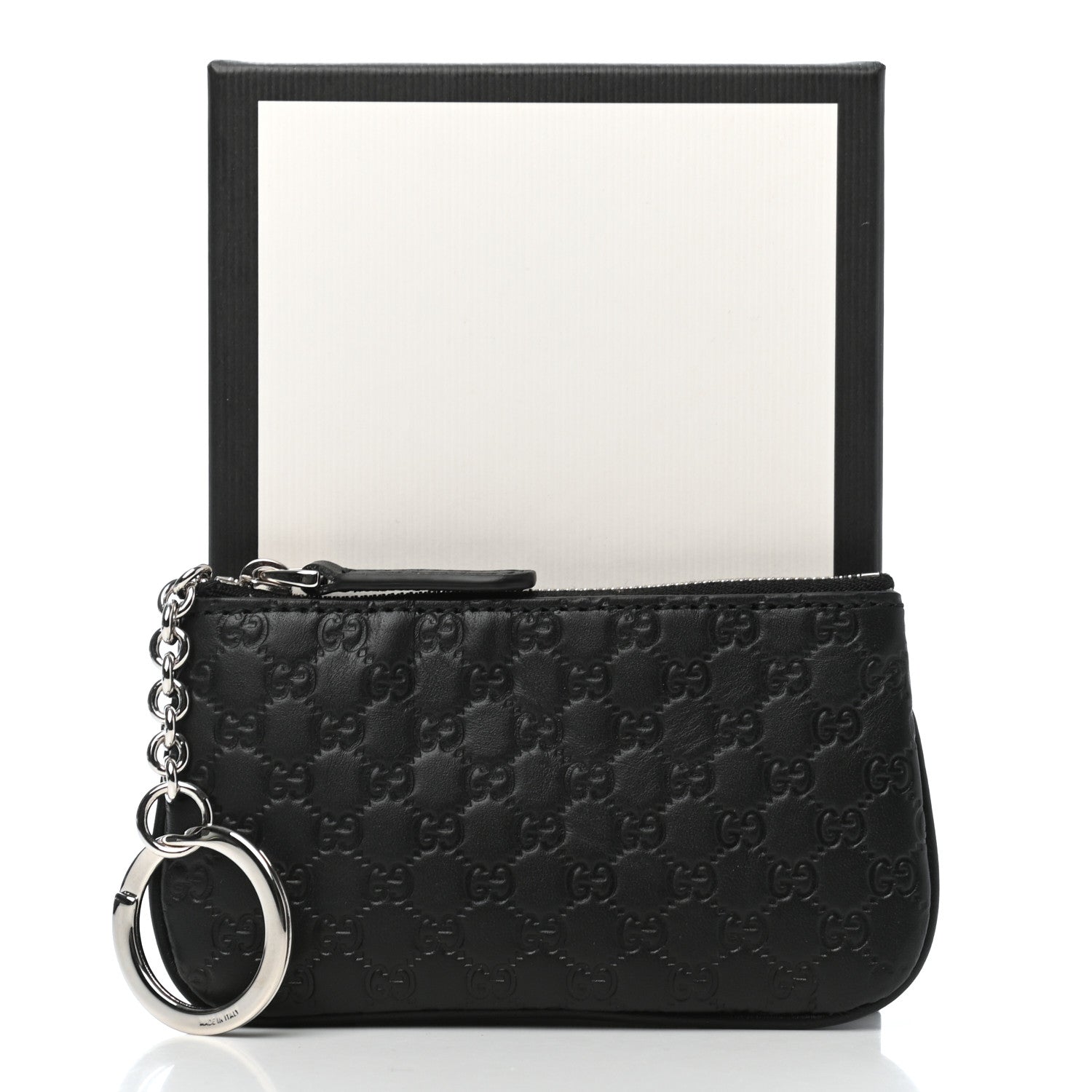 Gucci Microguccissima Key Ring Coin Case Black 8 of 8