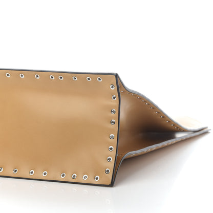 Celine Satinated Natural Calfskin Large Studs Vertical Cabas Sand 7 of 7